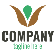 Flower Company Logo PNG Vector