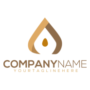 Golden Abstract Company Logo PNG Vector