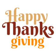 Happy Thanksgiving Logo PNG Vector