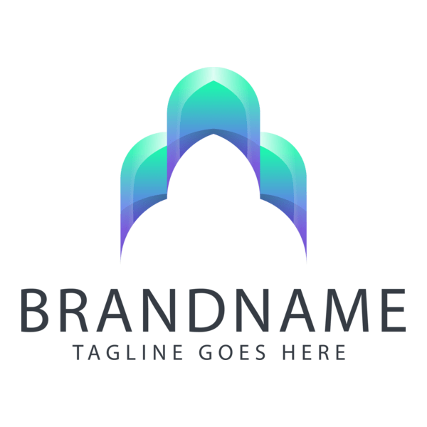 3D Monastery Building Logo PNG Vector