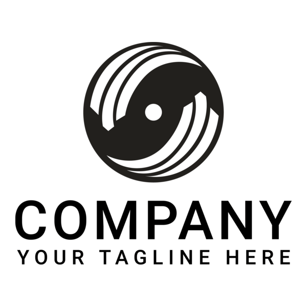 Abstract Black Company Logo PNG Vector
