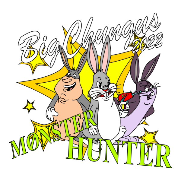 Big chungus children's T-shirt design Logo PNG Vector