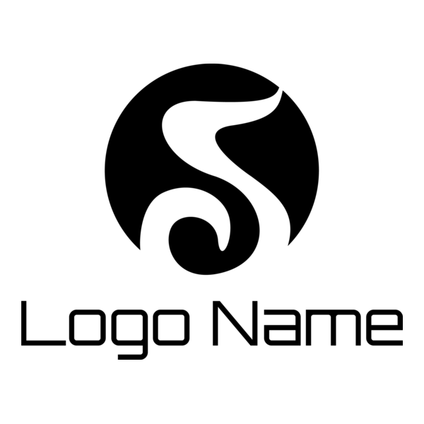 Black Letter S Company Logo PNG Vector