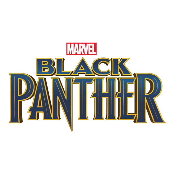 Black Panther Movie (3D lettering) Logo PNG Vector