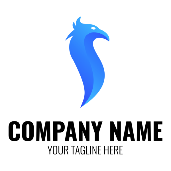 Blue Eagle Head Company Logo PNG Vector