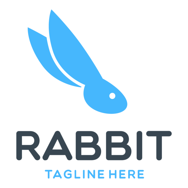 Blue Rabbit Company Logo PNG Vector