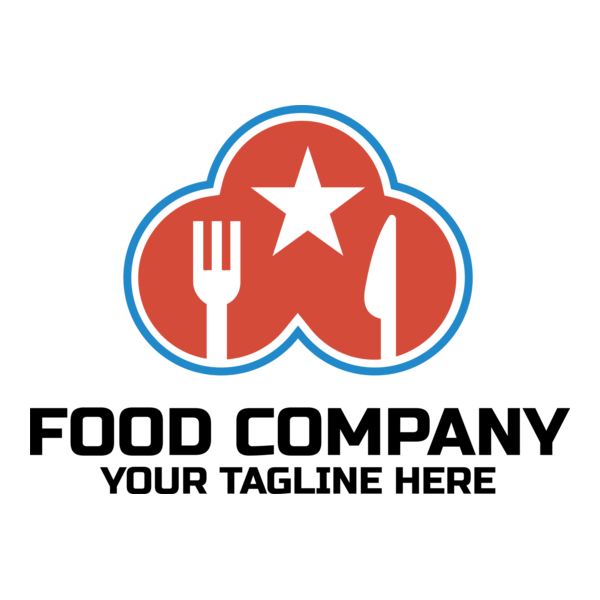 Cloud Food Restaurant Company Logo PNG Vector