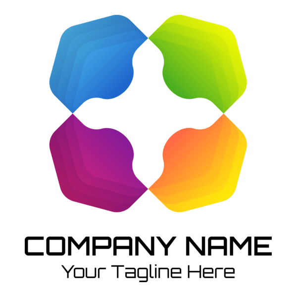 Colorful Company Shape Logo PNG Vector