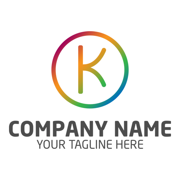 Colorful Letter K Company Logo PNG Vector