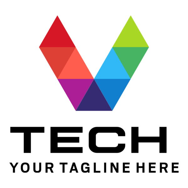 Colorful Letter V Company Logo PNG Vector