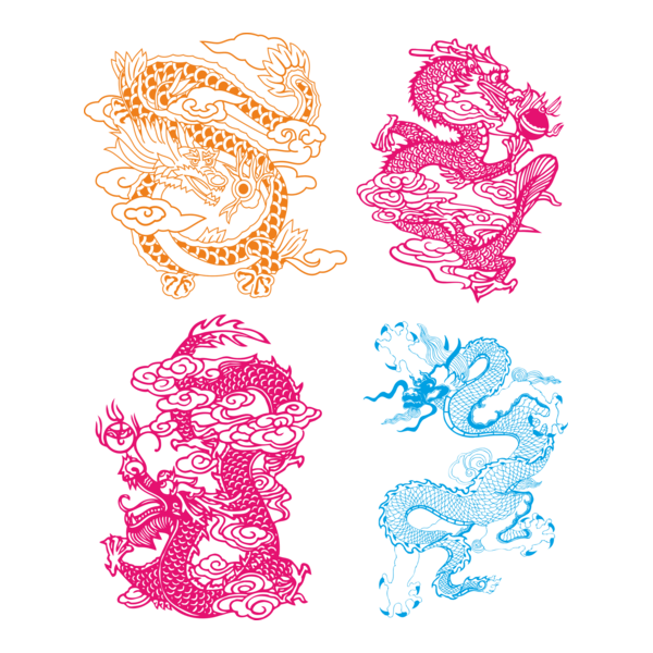 con rong - dragon Logo PNG Vector