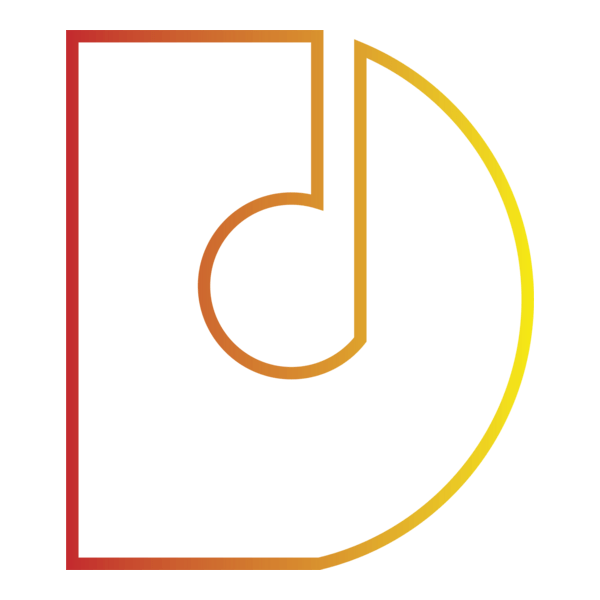 D Letter Music Logo PNG Vector