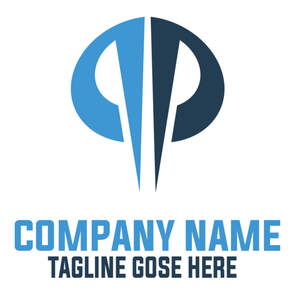 Double Letter P Company Logo PNG Vector