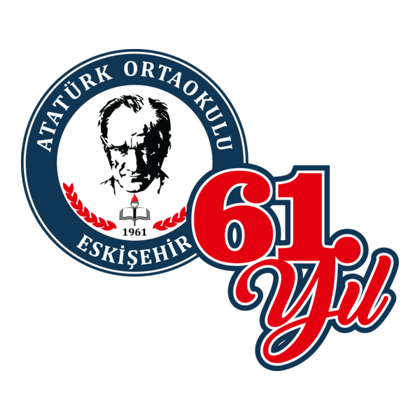 Eskişehir Atatürk Ortaokulu 61.Yıl Logo PNG Vector