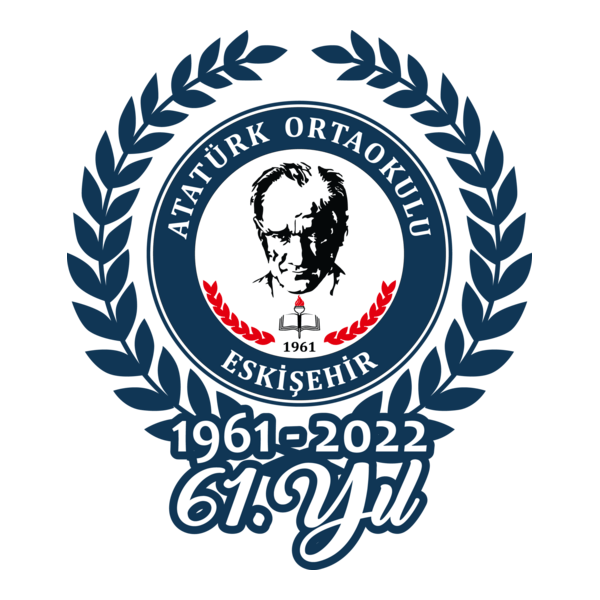 Eskişehir Atatürk Ortaokulu 61.Yıl Logo PNG Vector