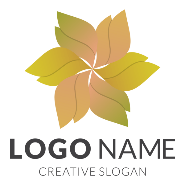 Flower Company Logo PNG Vector