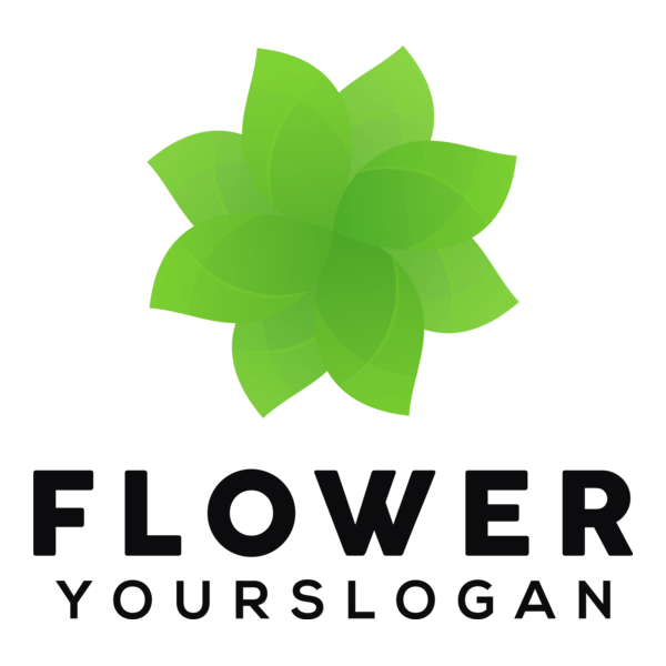 Flower Leaves Logo PNG Vector