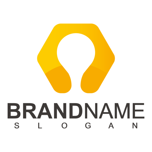 Hexagon Bulb Company Logo PNG Vector