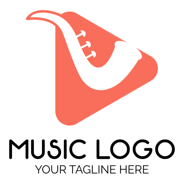 Jazz Music Play Logo PNG Vector