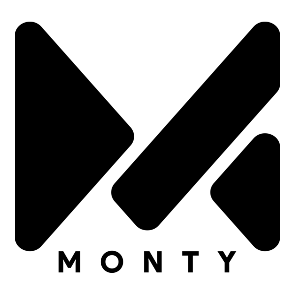 Monty (Black) Logo PNG Vector