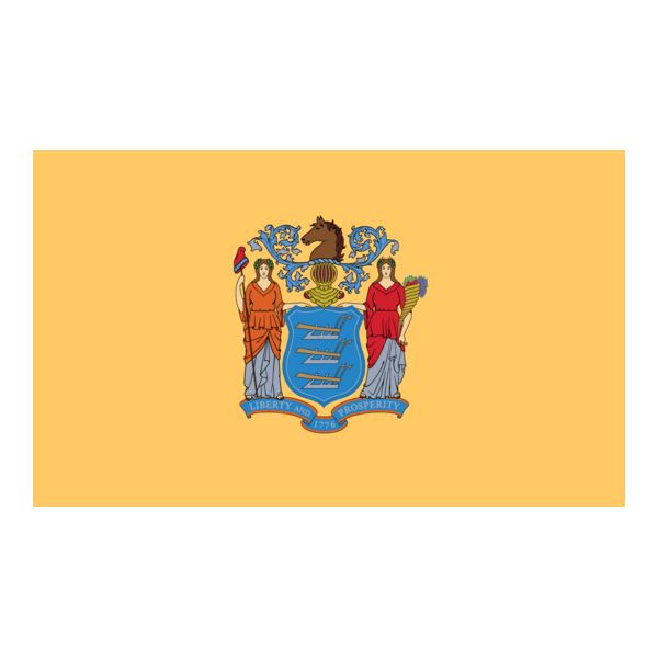 New Jersey State Flag and Seal Logo PNG Vector