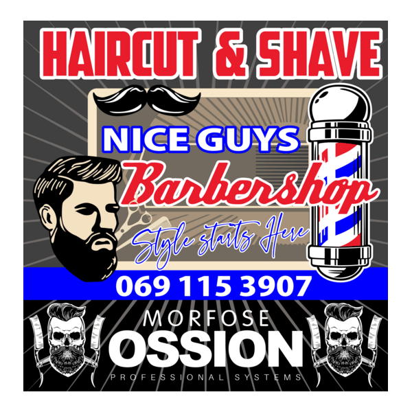 Nice Guys Barbershop Logo PNG Vector