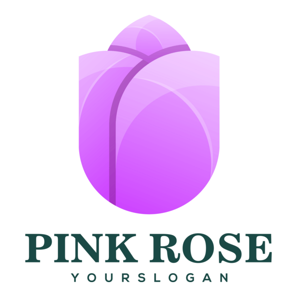 Pink Rose Company Logo PNG Vector