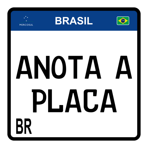 Placa Mercosul Logo PNG Vector