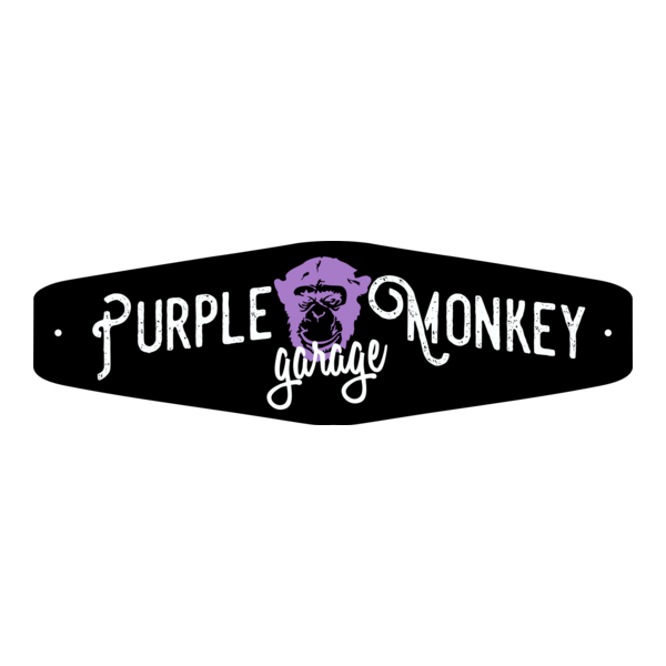 Purple Monkey Garage Logo PNG Vector