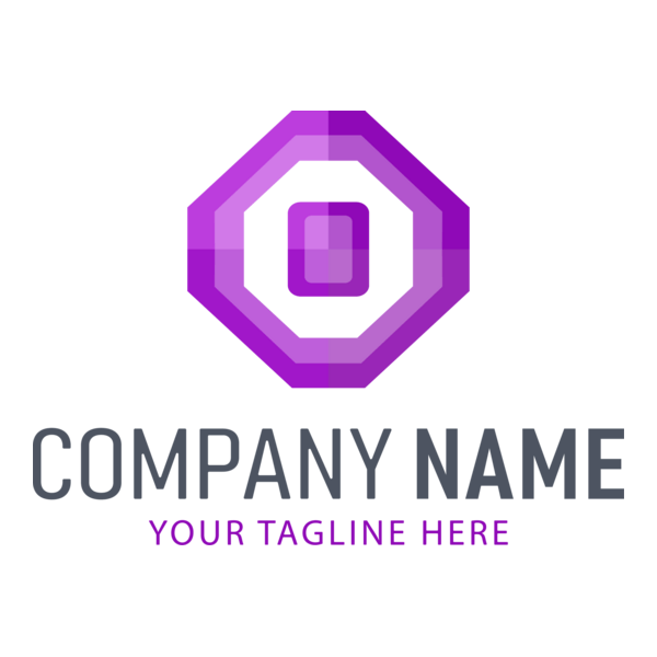 Purple Shape Company Logo PNG Vector