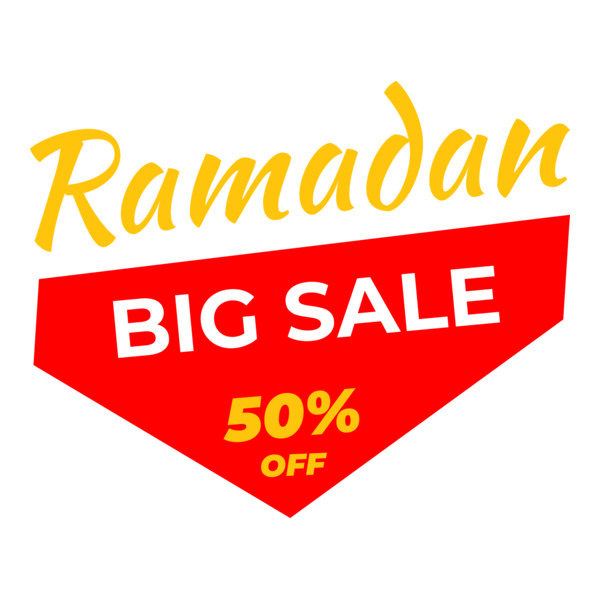 Ramadan Big Sale Logo PNG Vector