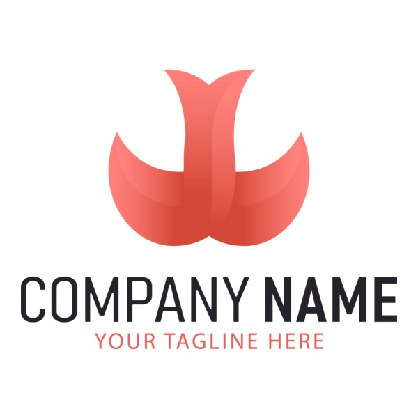 Red Abstract Company Logo PNG Vector