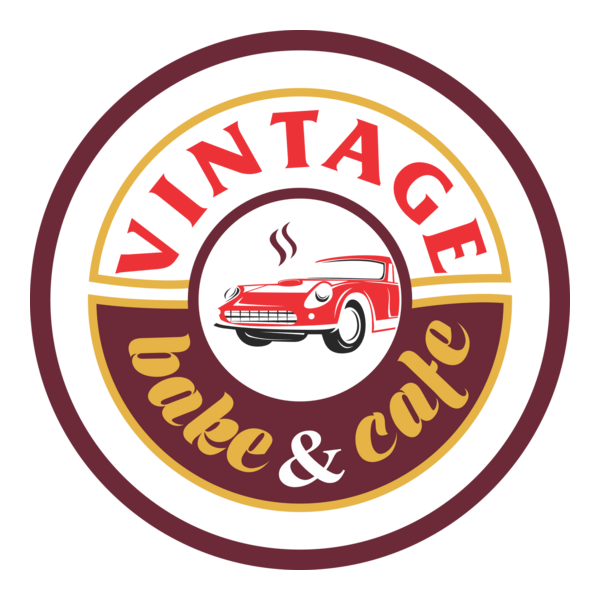 Vintage Bake & Cafe Logo PNG Vector