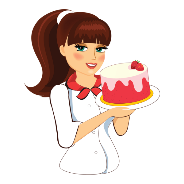 WOMEN CHEFF CARTOON Logo PNG Vector