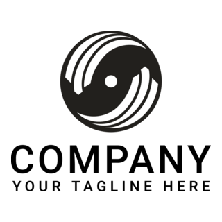 Abstract Black Company Logo PNG Vector