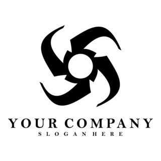 Black Abstract Shape Company Logo PNG Vector