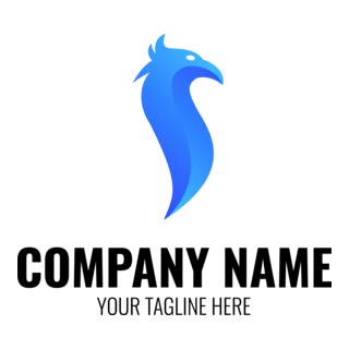 Blue Eagle Head Company Logo PNG Vector