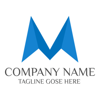 Blue Letter M Company Logo PNG Vector