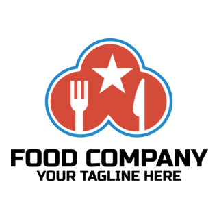Cloud Food Restaurant Company Logo PNG Vector