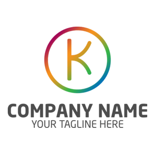 Colorful Letter K Company Logo PNG Vector