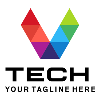 Colorful Letter V Company Logo PNG Vector