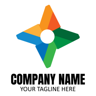 Colorful Tech Star Company Logo PNG Vector