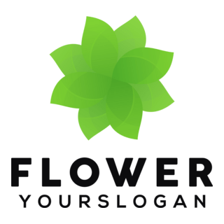 Flower Leaves Logo PNG Vector