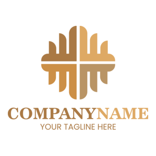 Golden Company Shape Logo PNG Vector