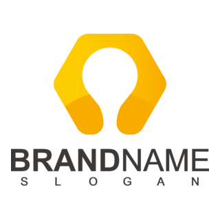 Hexagon Bulb Company Logo PNG Vector