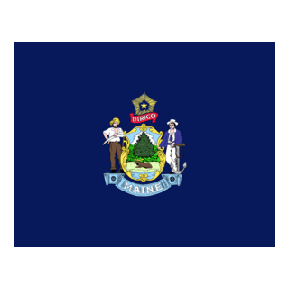 Maine State Flag and Seal Logo PNG Vector
