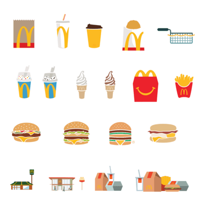 McDonalds Meal Icon Logo PNG Vector