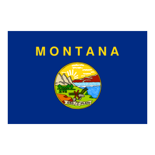 Montana State Flag and Seal Logo PNG Vector