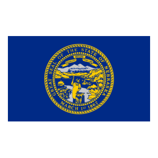 Nebraska State Flag and Seal Logo PNG Vector