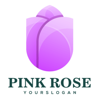 Pink Rose Company Logo PNG Vector